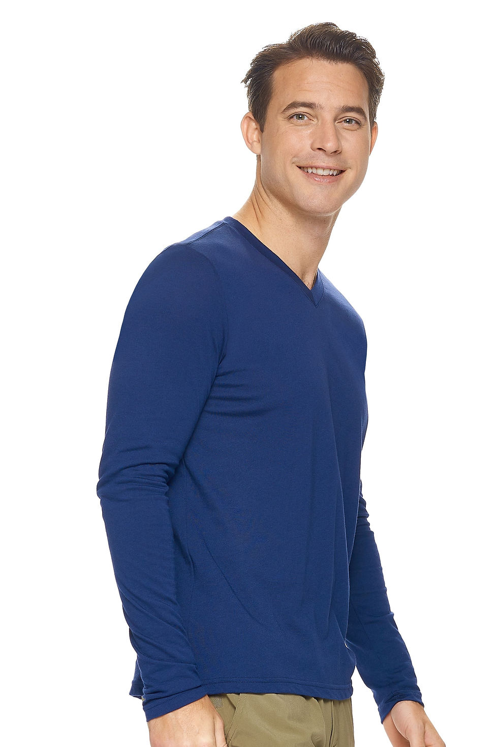 Miniatura: MoCA™ V-Neck Long Sleeve Tee 🇺🇸🍃
