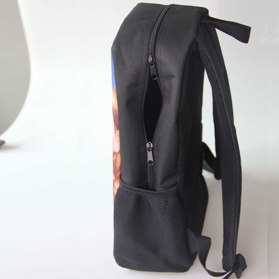 الصورة المصغرة: Denim Cat Printed Backpack for Girls Kids School Bag Persionalized Bookbag Trav