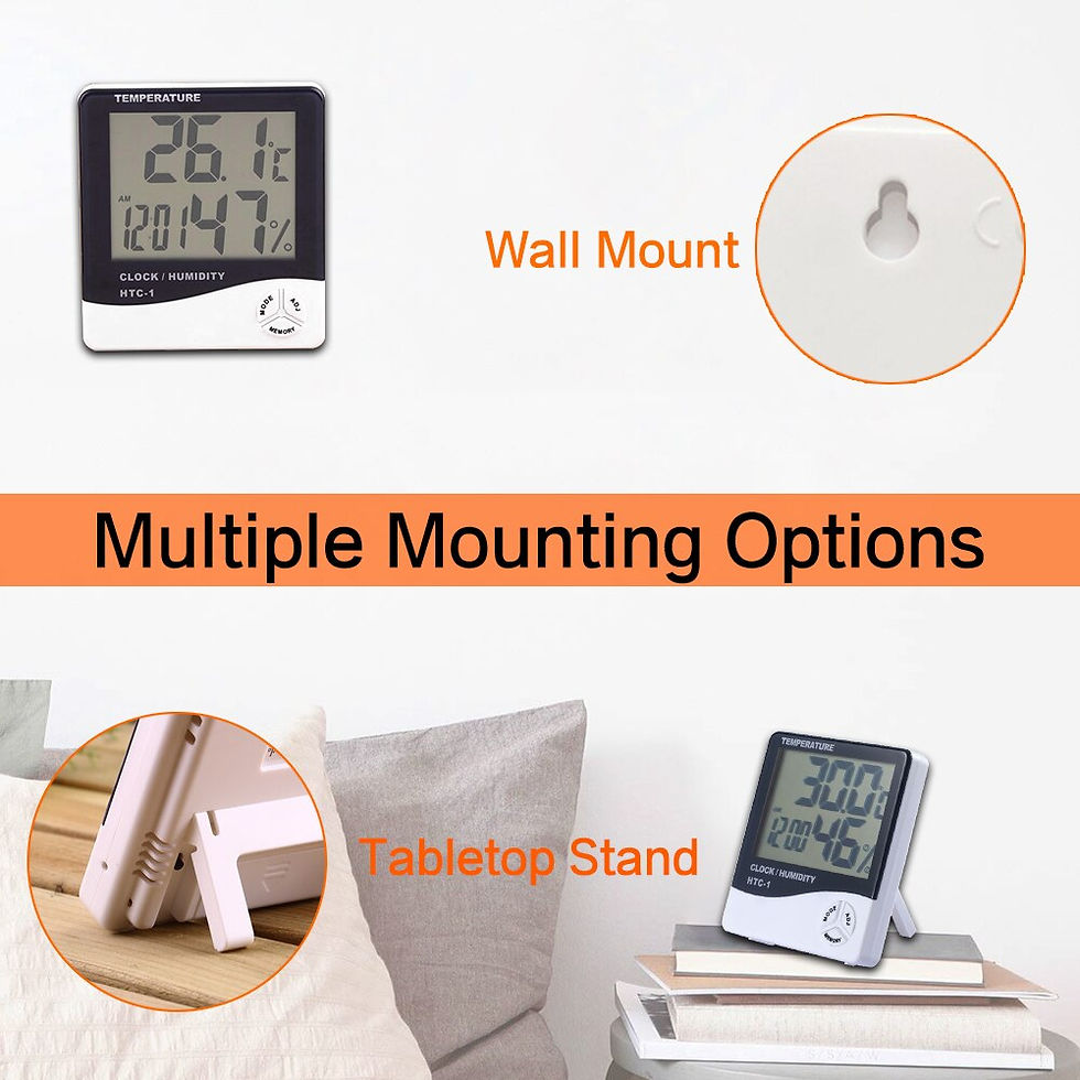 Thumbnail: Mini LCD for Wireless Thermometer LCD Smart Electric Digital Hygrometer Thermom