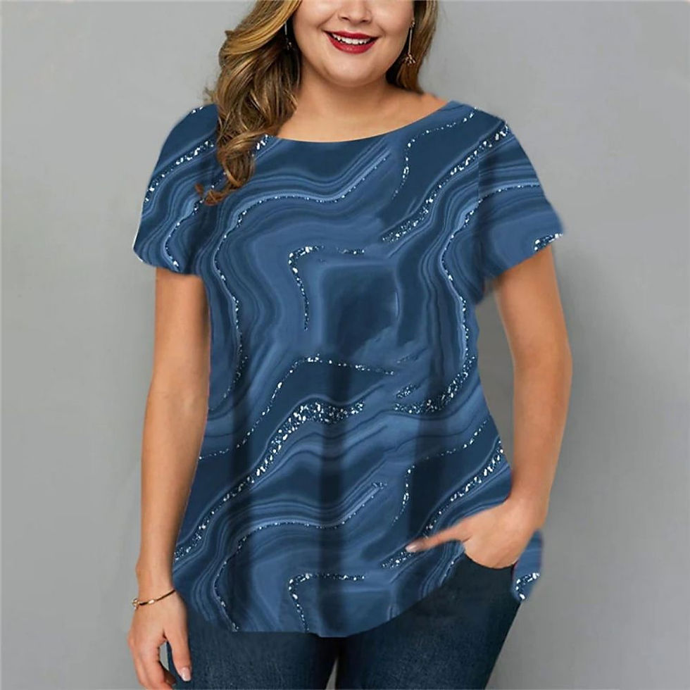 Thumbnail: Summer Ladies T-shirt 3D Fashion Printing Gradient Harajuku T Shirt Oversized T