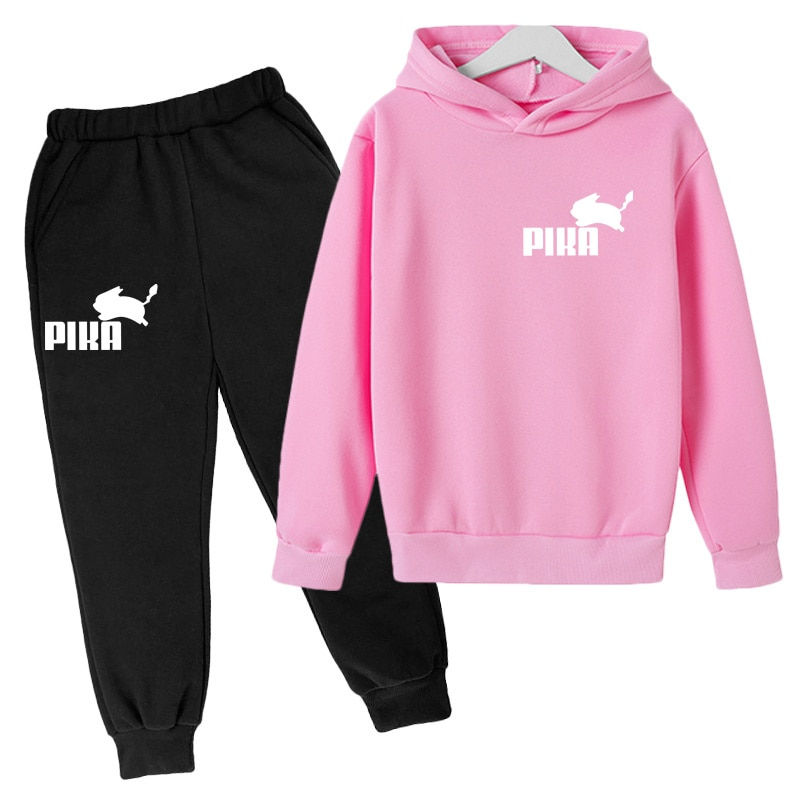 Thumbnail: Children's Spring and Autumn Suit New Boys and Girls Baby Coat Hoodie + Pants 2