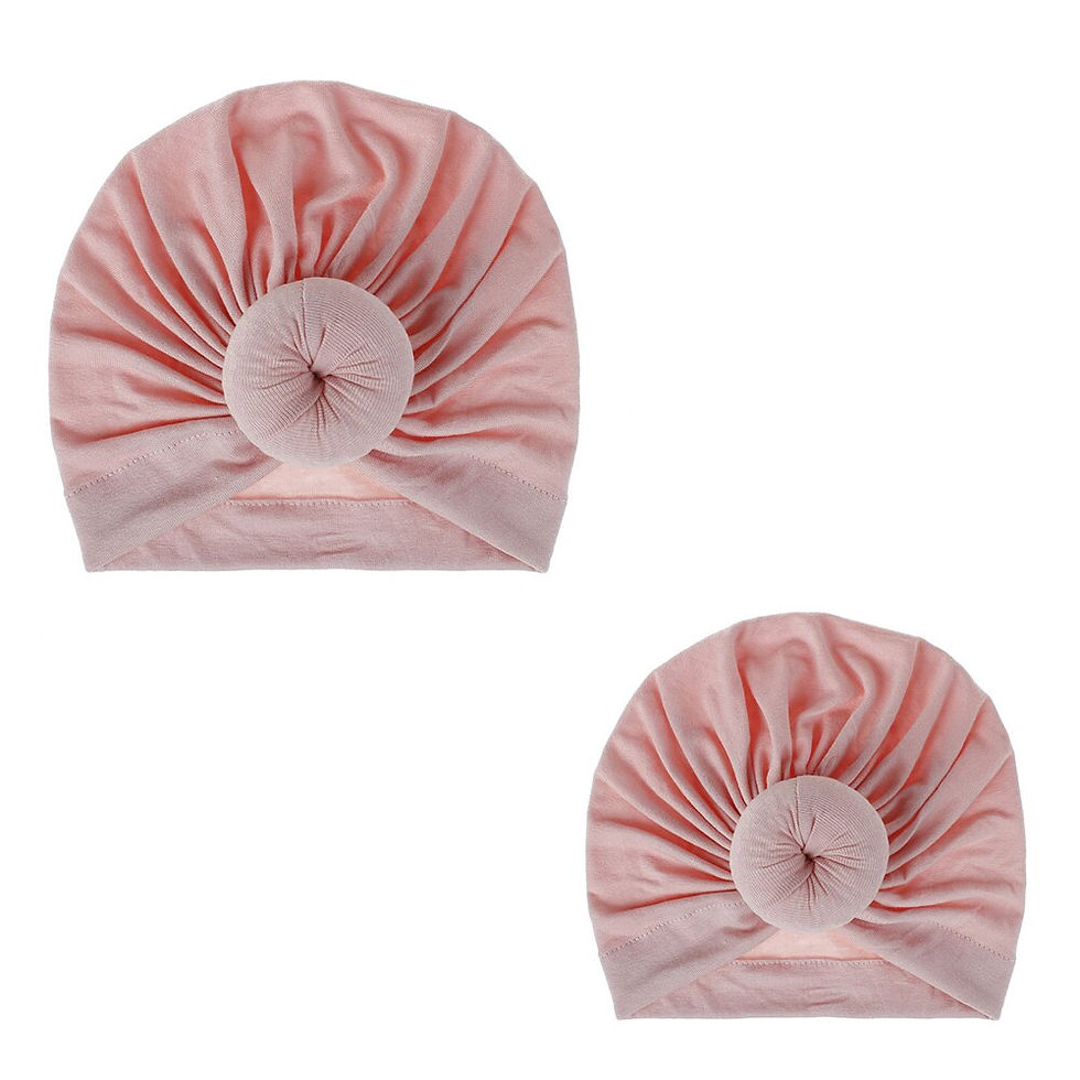 Miniaturbild: Mommy and Baby Round Ball Flower Hat Women Caps Girls Newborn Turban Knot Kids 