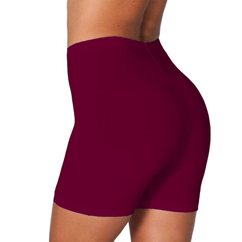 Thumbnail: High Waist Push Up Fitness Leggings Crop Wide Waistband Cycling Short Leggings 