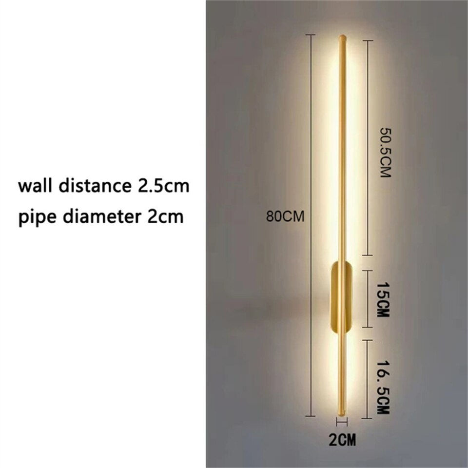 Thumbnail: Led Wall Lamps Modern Long Wall Light for Home Bedroom Living Room Surface Moun