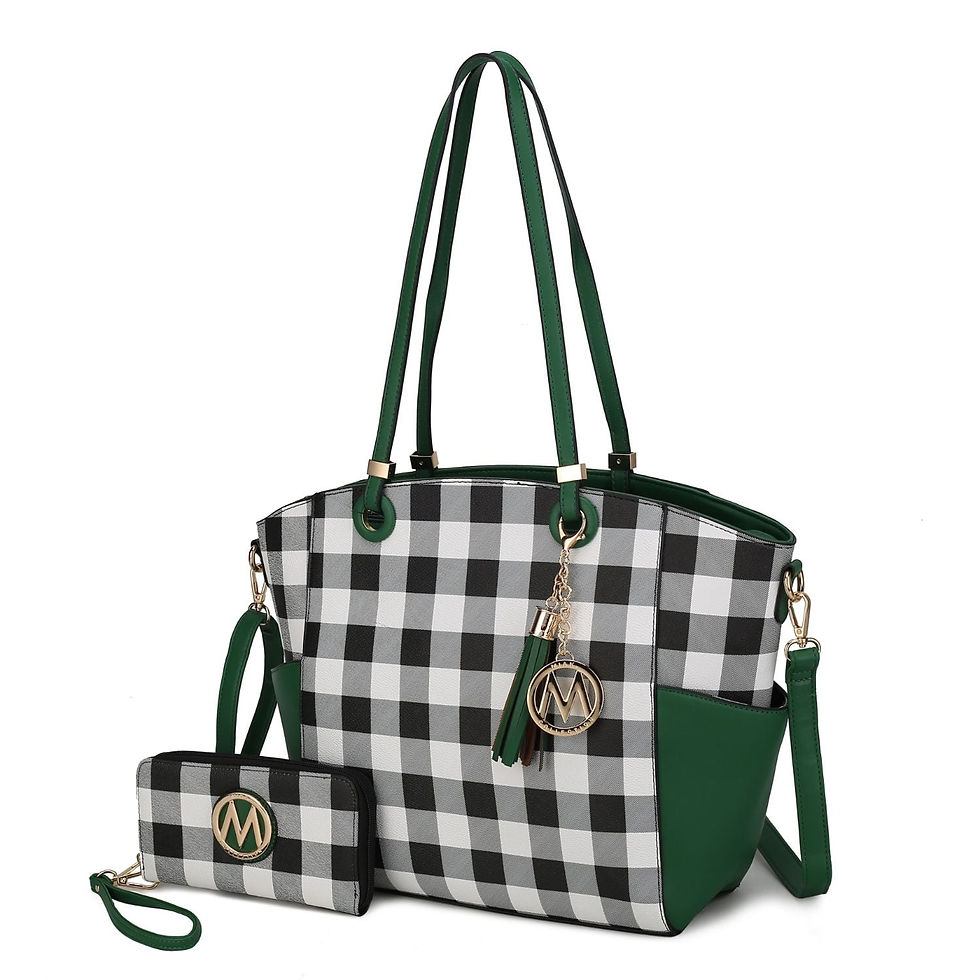 Thumbnail: MKF Collection Karlie Tote Handbag with Wallet by Mia K - 2 pieces