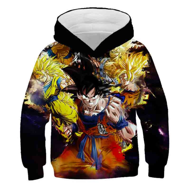 Thumbnail: Japan Anime Dragon-Ball Z Hoodies Casual Comfortable Tops 1 to 14 Years Old Boy