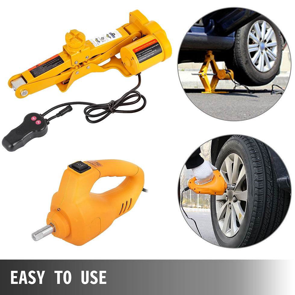 الصورة المصغرة: VEVOR 3 Ton Electric Car Jack Kit 12V DC Portable Auto Scissors Jack With Impac