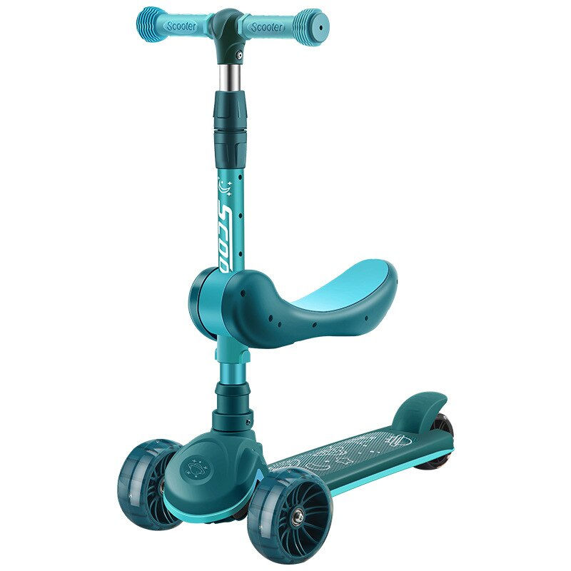Thumbnail: Children's Scooter Wholesale 2-12 Years Old Can Sit Perambulator Music Three Fo
