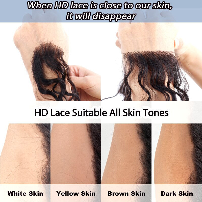 Thumbnail: HD Crystal Lace Baby Hair Stripes 100% Human Hair Baby Hair Edge Curly Body Wav