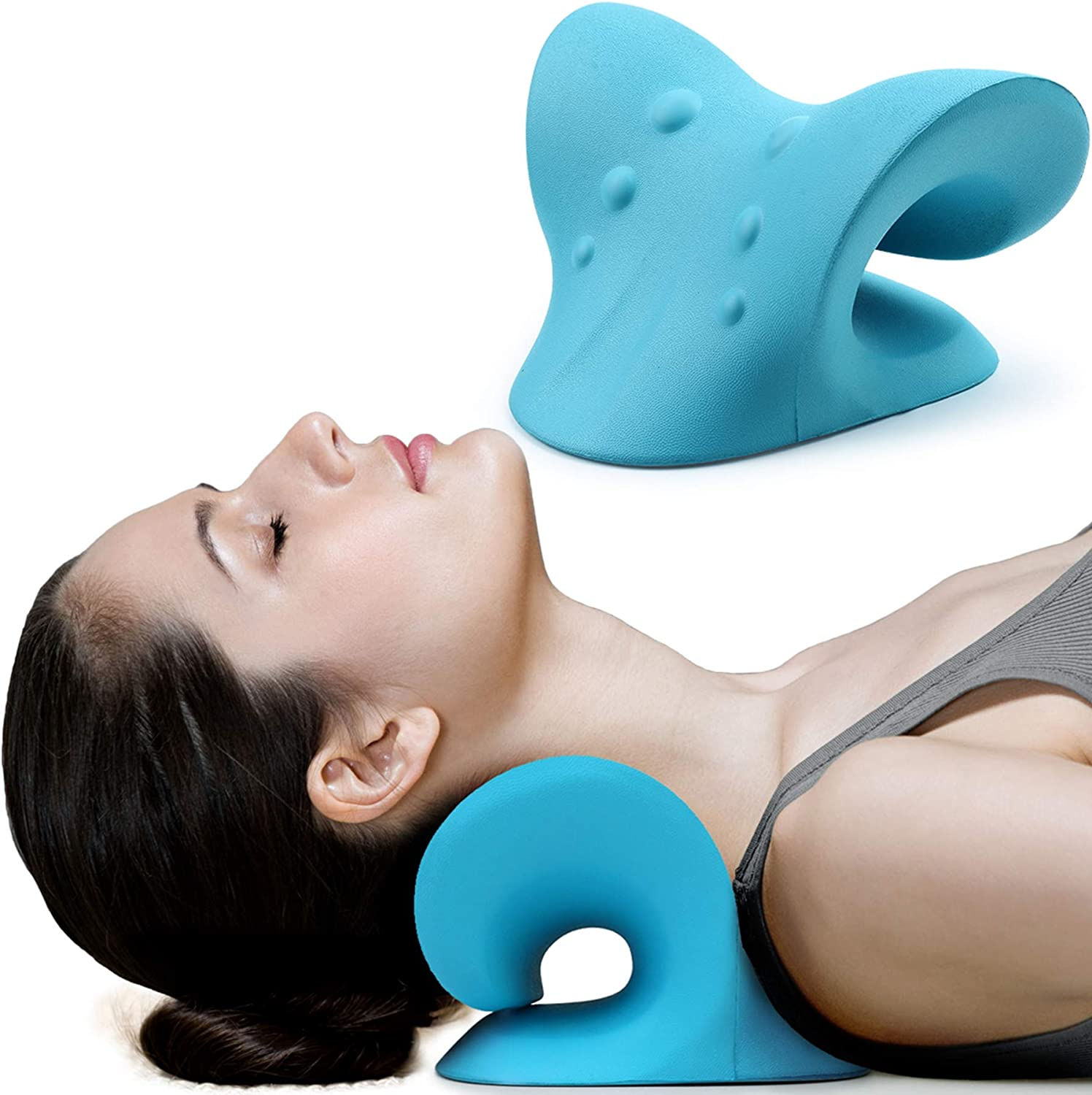 Neck and Shoulder Relaxer, Cervical Traction Device for TMJ Pain Relief and Cer