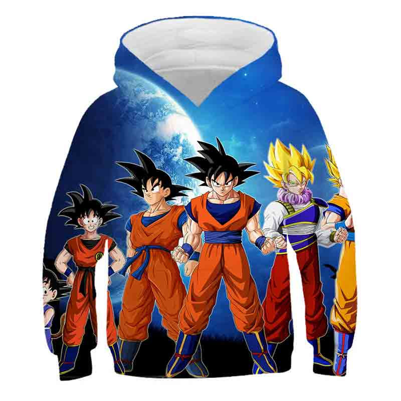 Thumbnail: Japan Anime Dragon-Ball Z Hoodies Casual Comfortable Tops 1 to 14 Years Old Boy