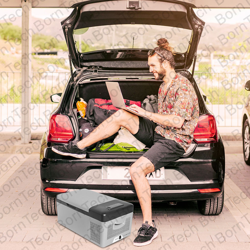 Miniatura: BornTech Portable Electric Cooler for Car Refrigerator Compact Fridge Freezer f