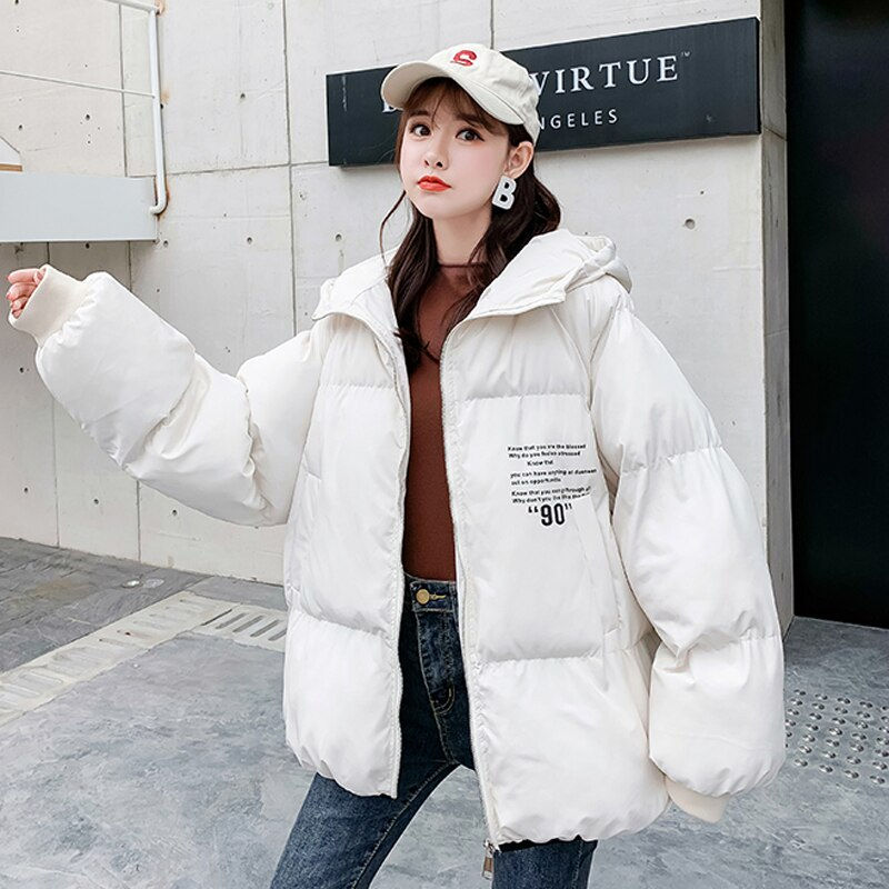 थंबनेल: Women Winter Jackets Hooded Autumn Winter Down Large Size Coat Girl Outwear