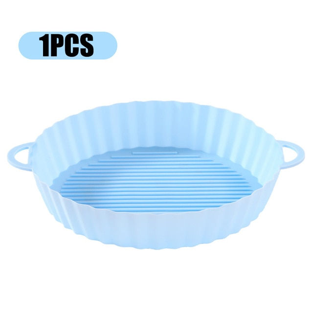 थंबनेल: Air Fryer Silicone Tray Oven Baking Tray Pizza Fried Chicken Baking Tool Reusab