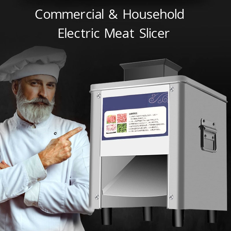 Thumbnail: Commercial Meat Slicer Cutter Machine Meat Cutting Machine Stainless Steel Elec