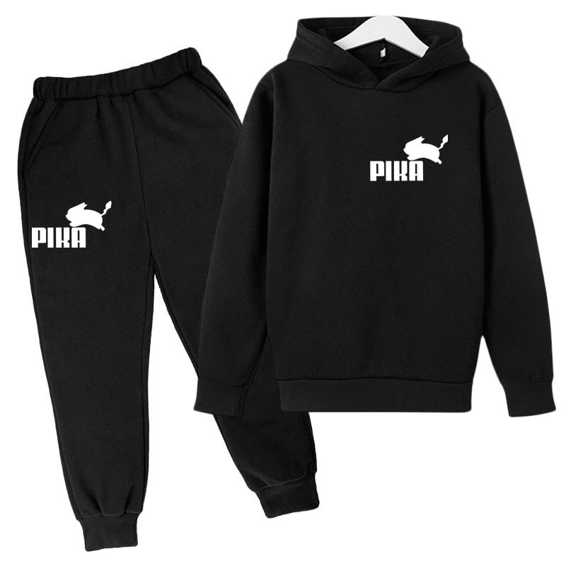 Thumbnail: Children's Spring and Autumn Suit New Boys and Girls Baby Coat Hoodie + Pants 2