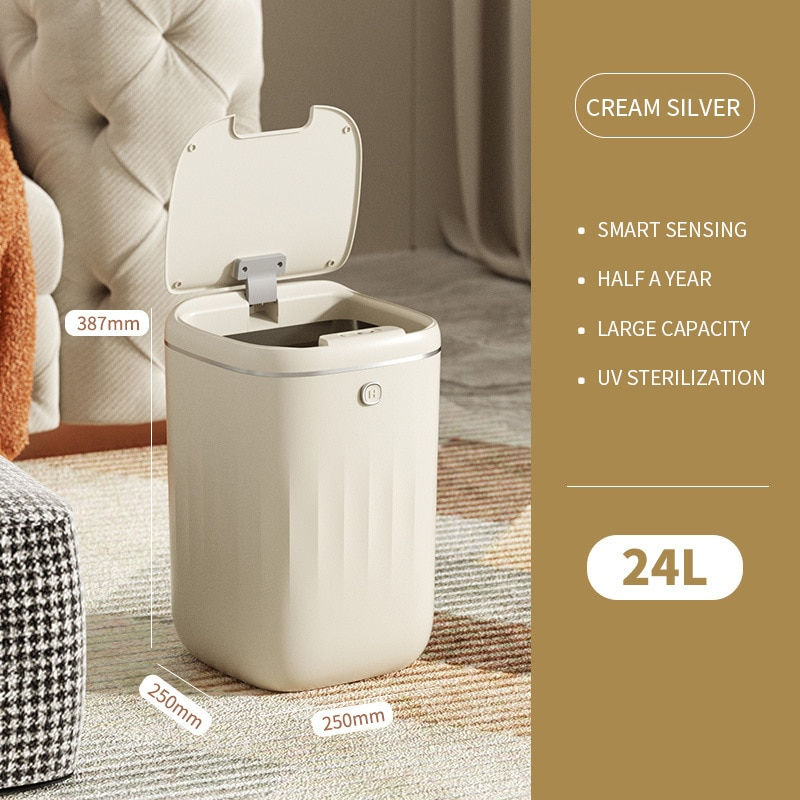 Thumbnail: Smart Trash Can Automatic Sensor Garbage Bin Kitchen Bathroom Touch Bucket Wast
