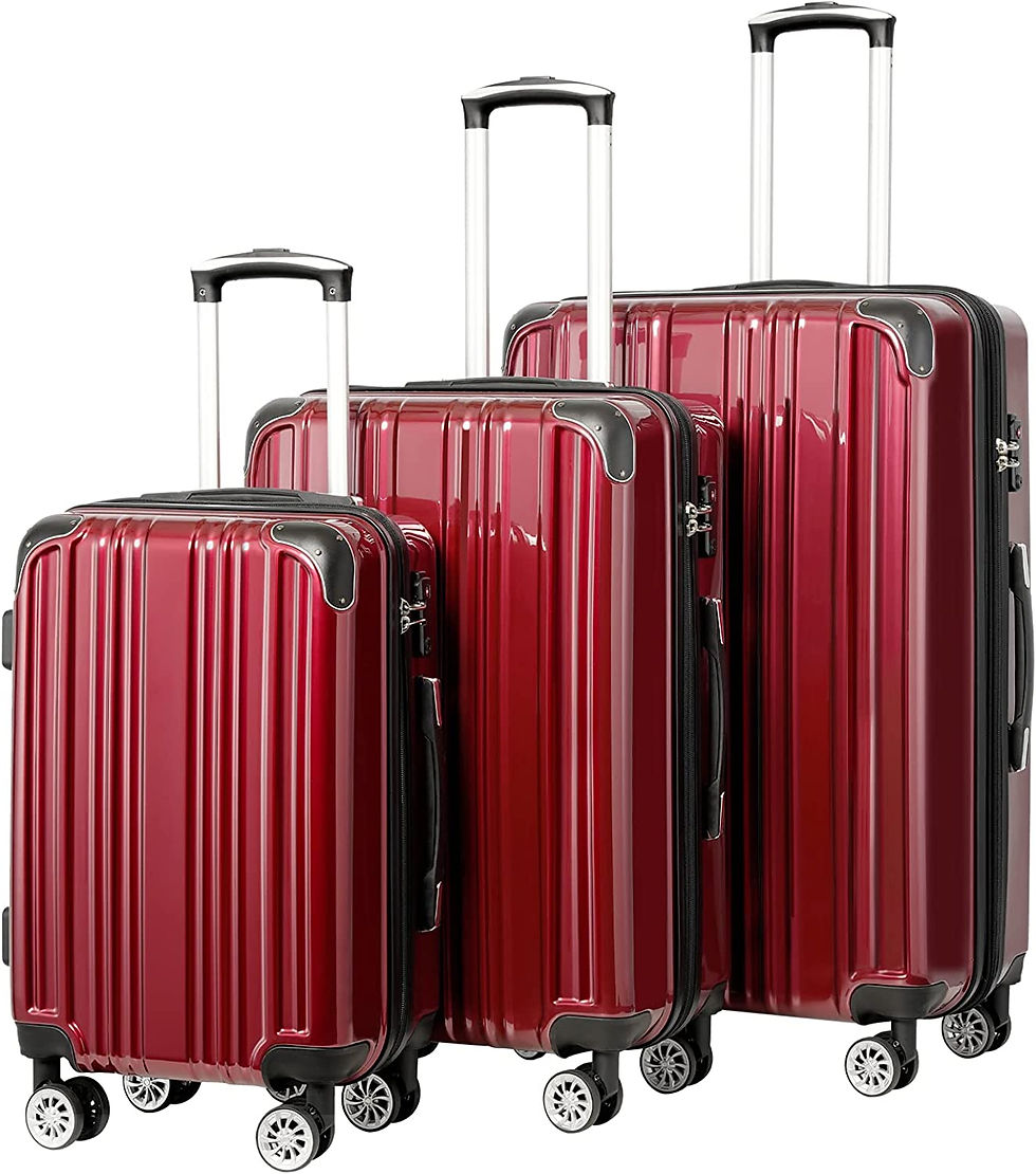 Miniatura: Coolife Luggage Expandable 3 Piece Sets PC+ABS Spinner Suitcase 20 inch 24 inch