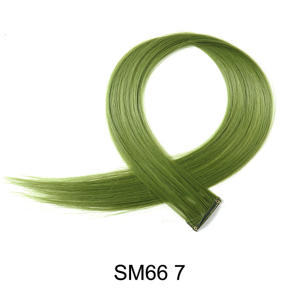 Thumbnail: Clip On Hair Extension Straight Fake Hair Hairpiece Clip In Hair Extension Synt