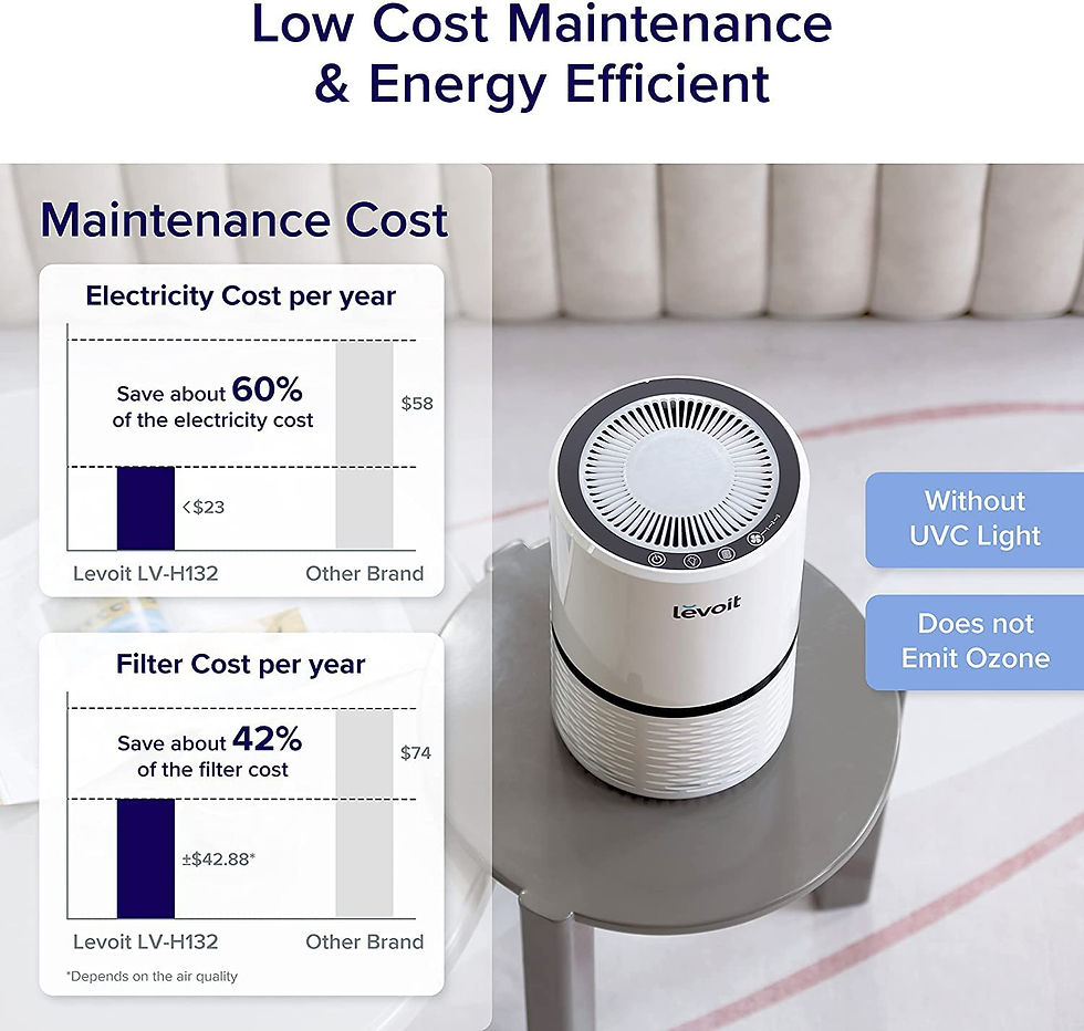 Miniatura: LEVOIT Air Purifiers for Home, H13 True HEPA Filter for Smoke, Dust, Mold, and 