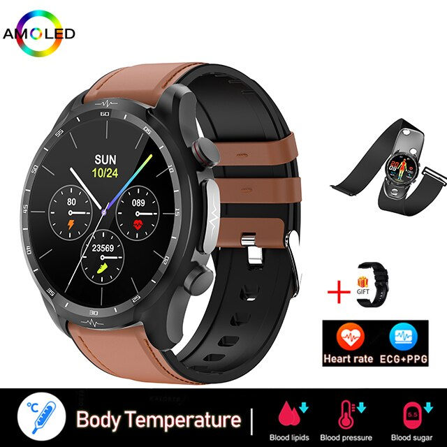 Thumbnail: 2023 Healthy Blood Sugar Smart Watch Men ECG+PPG Precise Body Temperature Heart