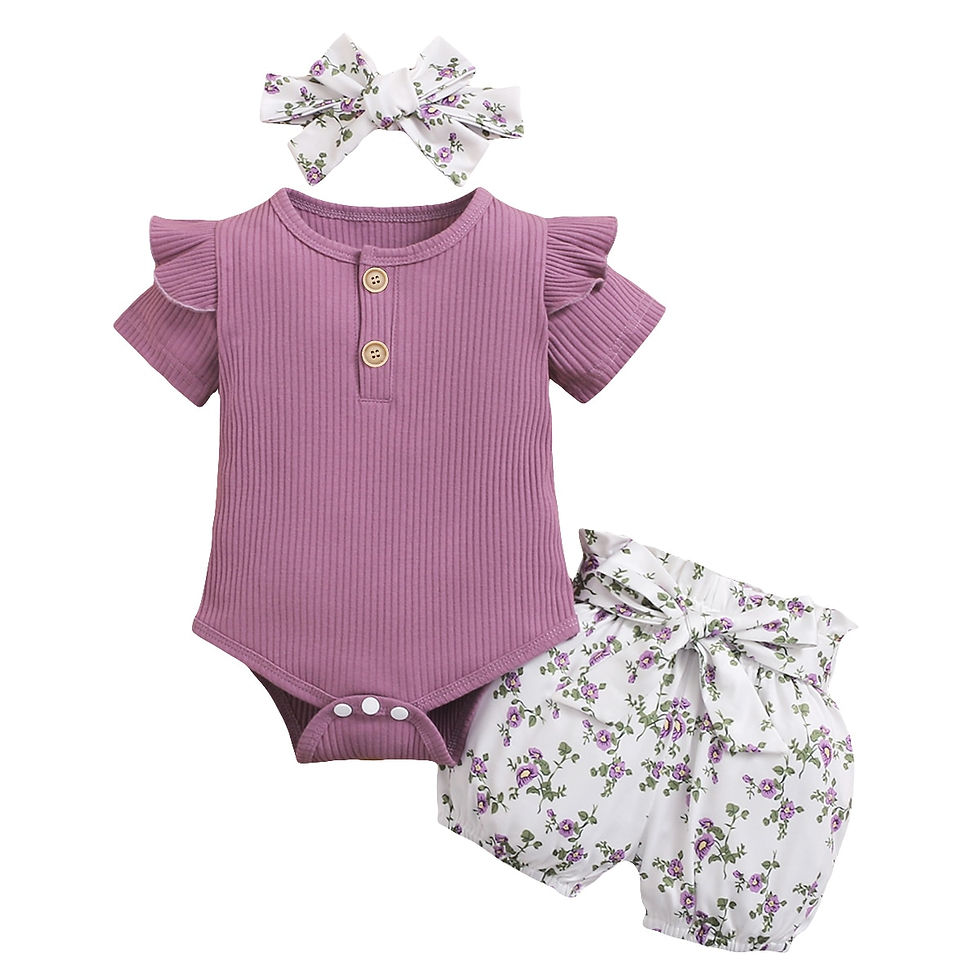 Miniaturbild: 3Pcs Newborn Girl Clothes Set 3 Months Baby Girl Clothes Toddler Girl Outfits B