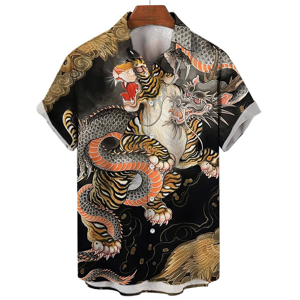 Thumbnail: Social Shirt Everyday Men's Beach Summer Outdoor Vintage Shirts 3D Animal Print