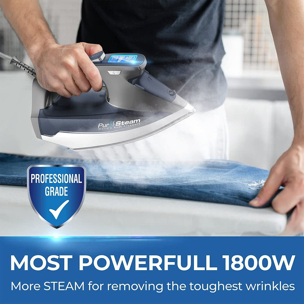 Miniatura: PurSteam Professional Grade 1800-Watt Steam Iron with Digital LCD Screen, 3-Way