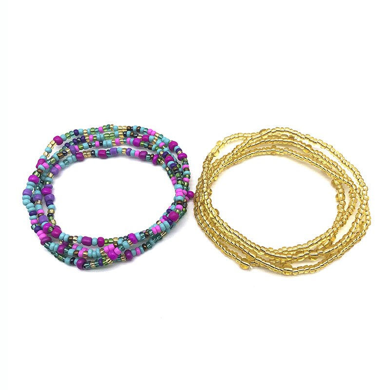 Thumbnail: Bohemia Colorful Beaded Elasticity Waist Belly Chain for Women Girl 2023 Fashio