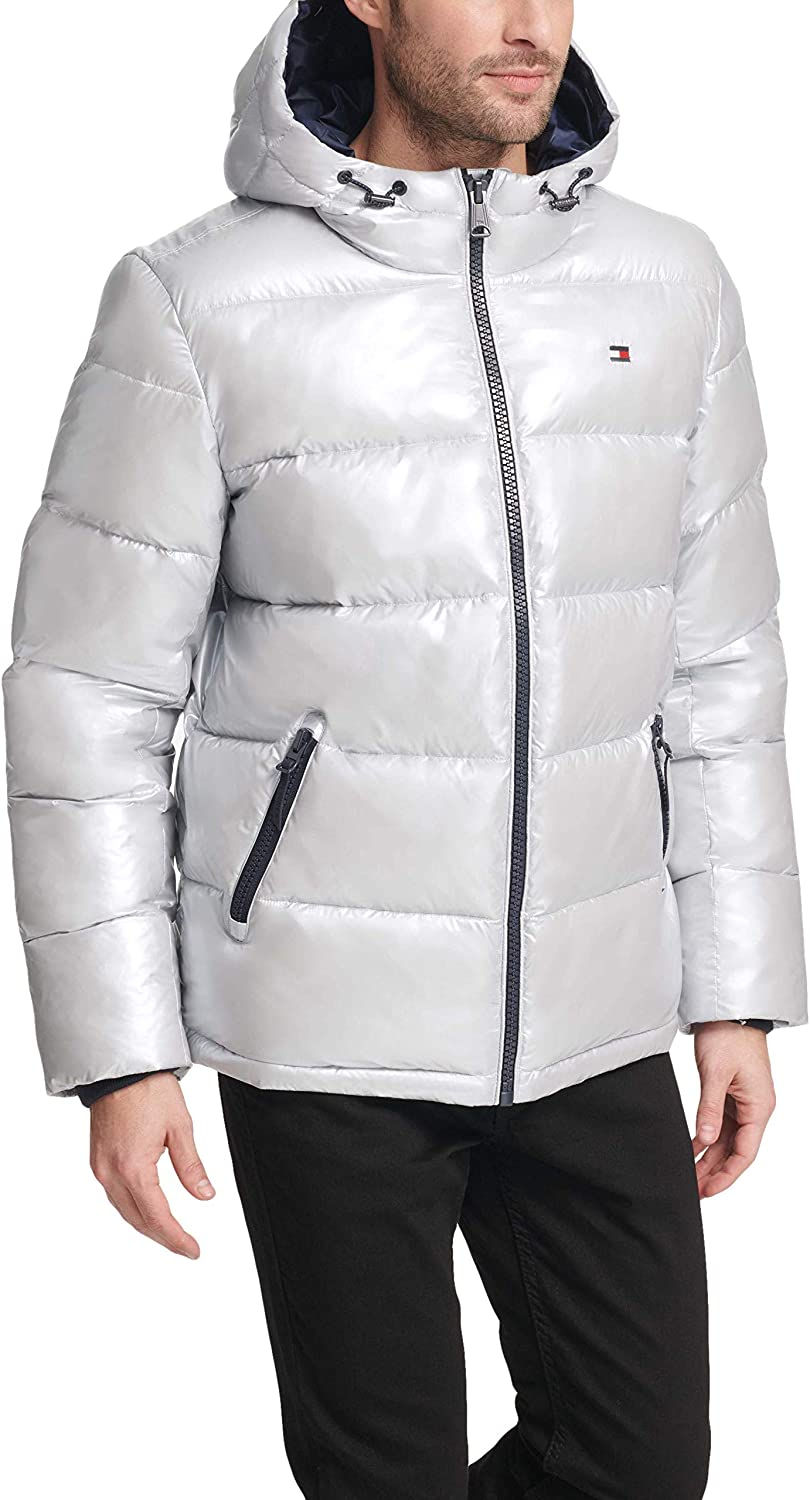 Thumbnail: Tommy Hilfiger mens Hooded Puffer Jacket (Standard and Big & Tall)