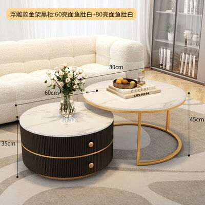 Thumbnail: Italian style rock board dining table Nordic minimalist modern designer small a