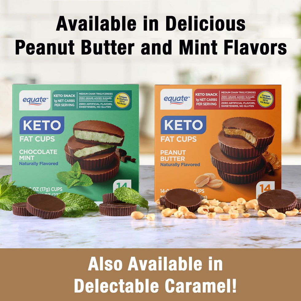 Miniature : Equate Keto Fat Cups, Peanut Butter, Keto Snack, 14 Ct