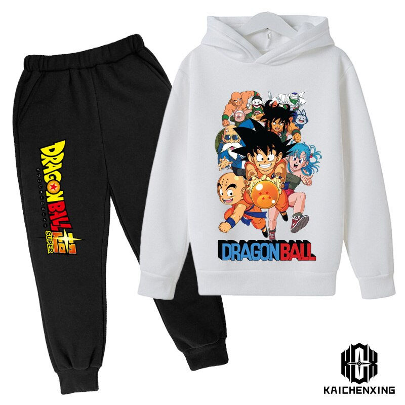 Thumbnail: 2023 Children's Dragon Ball fashion casual hoodie pants suit boys and girls swe