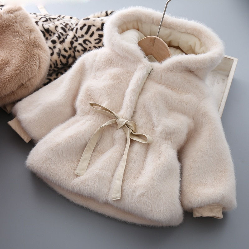 Miniaturbild: Girls' Hooded Plush Jacket Children's Jackets Warm Kids Jacket Boys Baby