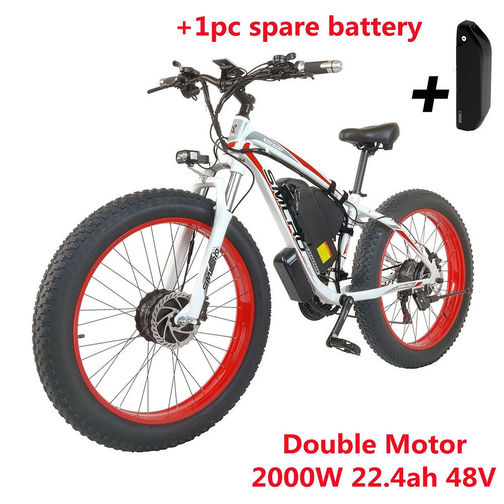 Thumbnail: Electric Fat Bike 2000W Double Motor Smlro XDC600 Pro 48V 16ah  22.4Ah Electric