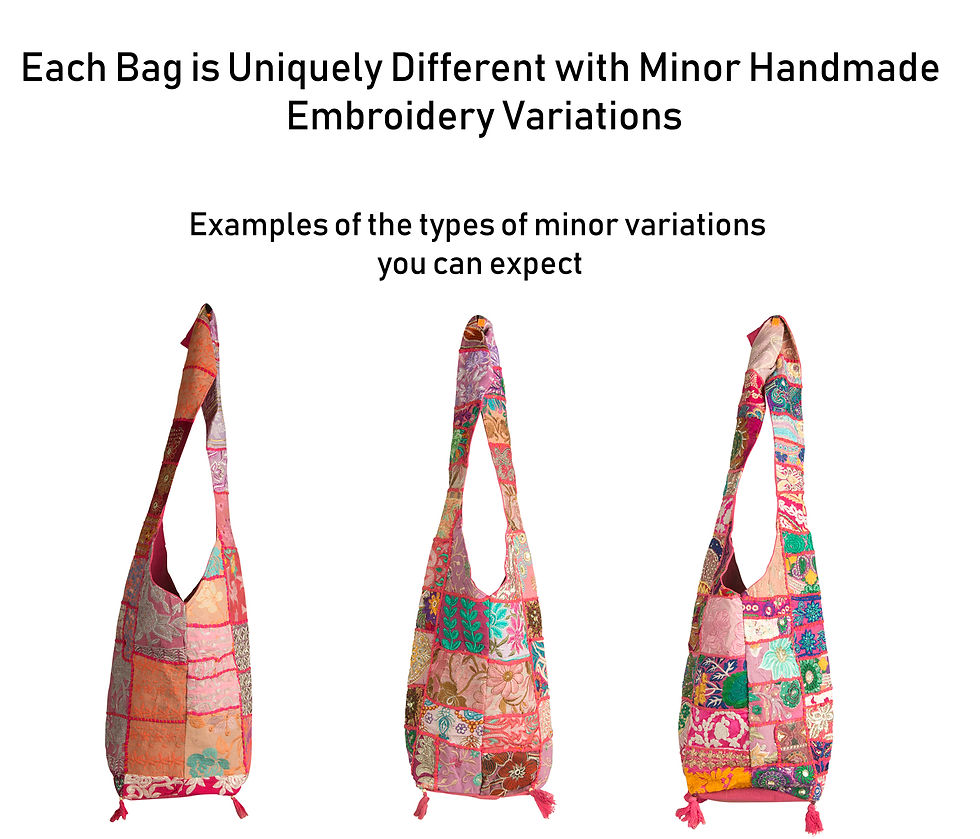 Thumbnail: Tribe Azure Pink Women Fashion Hobo Floral Shoulder Bag Monk Style Canvas Sling