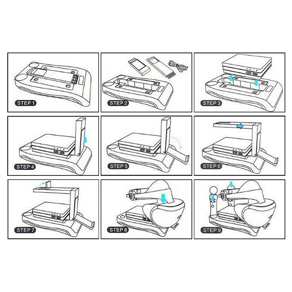 Thumbnail: 4-in-1 Charger Dock Charging Stand Holder For PS4 VR II PS Move Game Controller