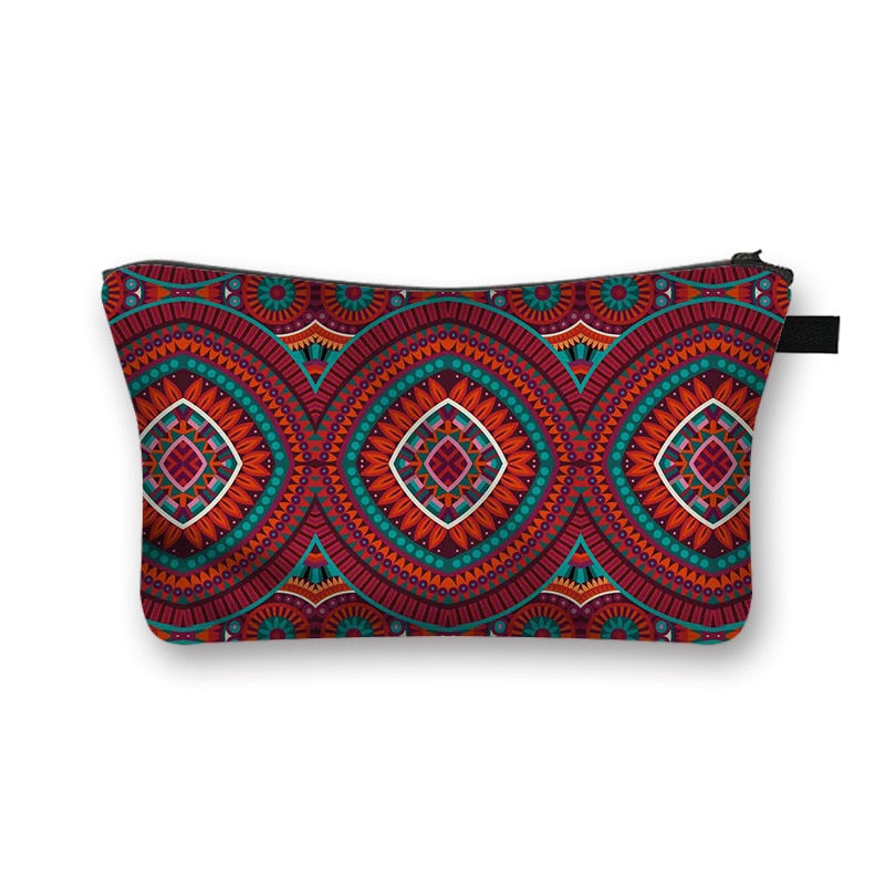 Thumbnail: African Woman Print Cosmetic Bag Afro Ladies Makeup Bags Fashion Girls Cosmetic