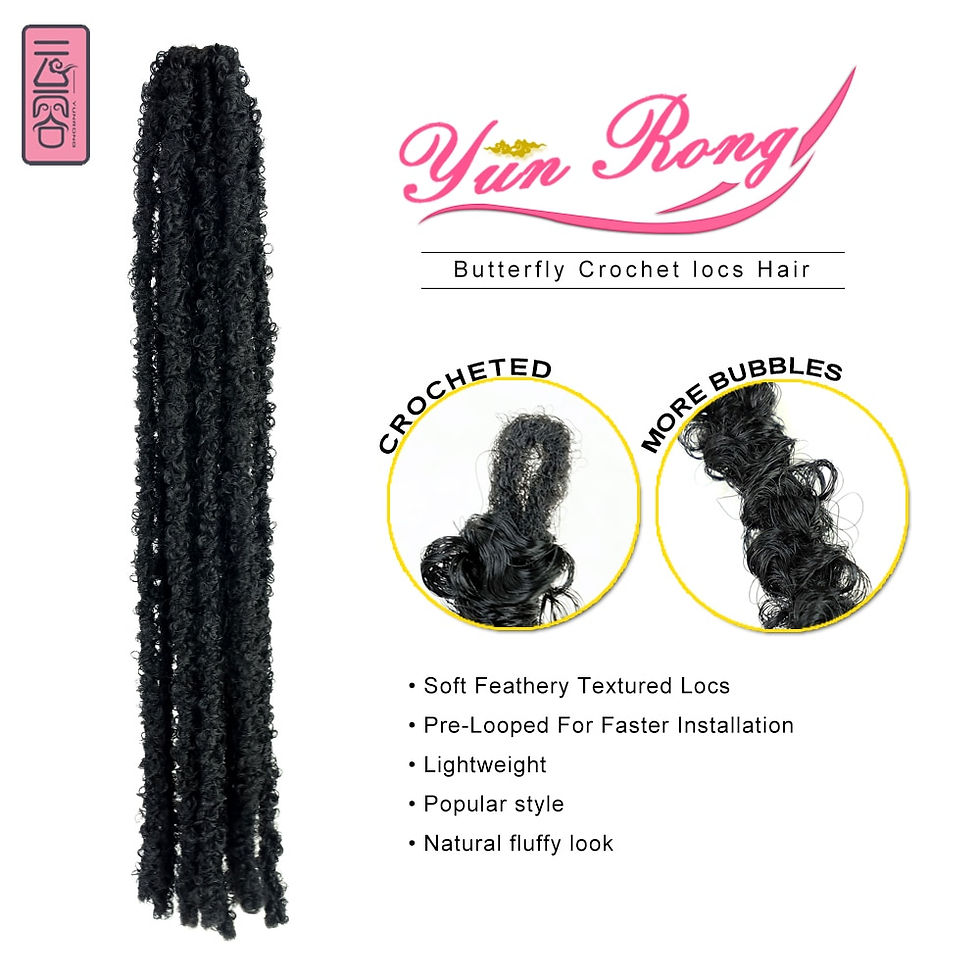 Thumbnail: YunRong 20Inches Butterfly Locs Synthetic Nu Crochet Braids Hair Passion Twist 
