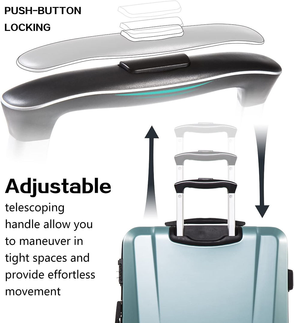 Miniatura: Coolife Luggage 3 Piece Sets PC+ABS Spinner Suitcase 20 inch 24 inch 28 inch