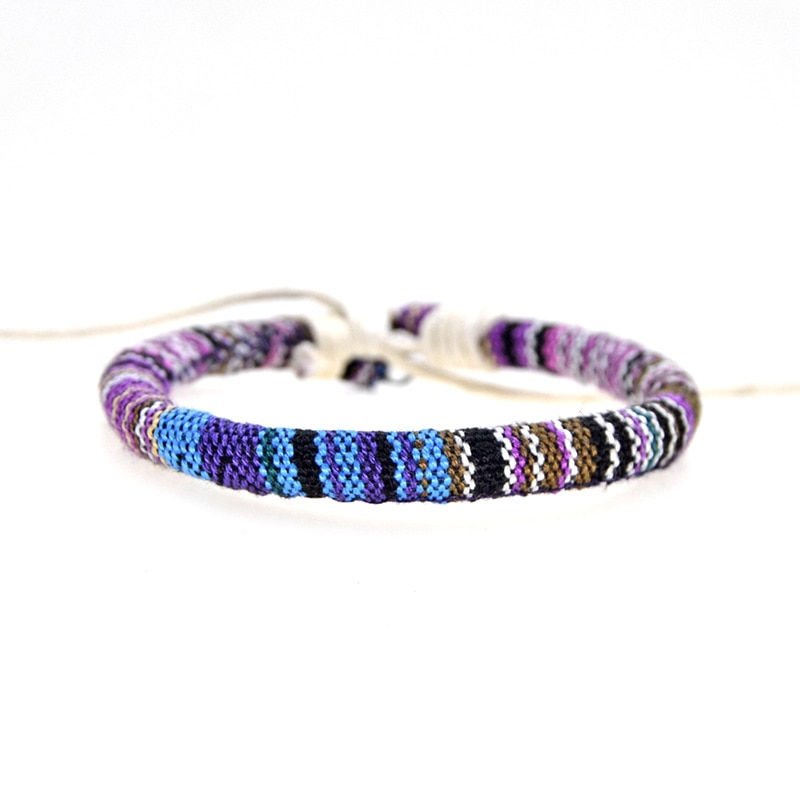 Thumbnail: Bohemian Thread Handmade Multicolor Woven Braided Friendship Bracelets Women Men
