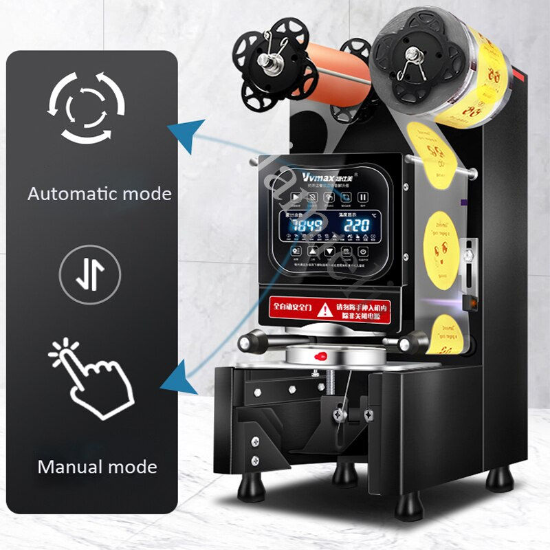 Thumbnail: Commercial Cup Sealing Machine Bubble Tea Cup Sealer Paper Cup Plastic Cup Seal