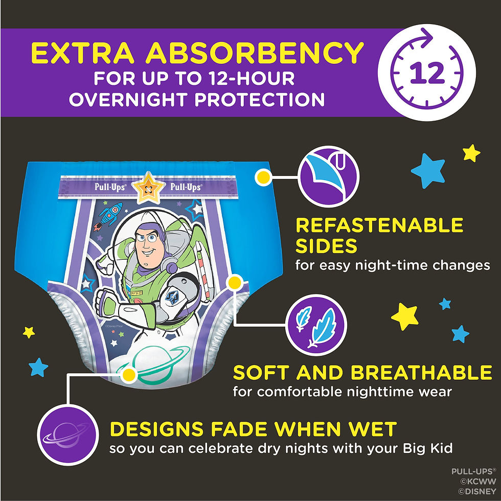 Miniaturbild: Pull-Ups Boys' Night-Time Potty Training Pants, 3T-4T (32-40 lbs), 60 Ct