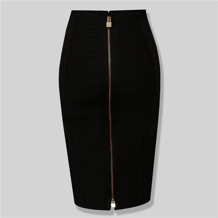 Thumbnail: Plus Size XL XXL Women Summer Sexy Zipper Green Bandage Skirt Pencil Skirt
