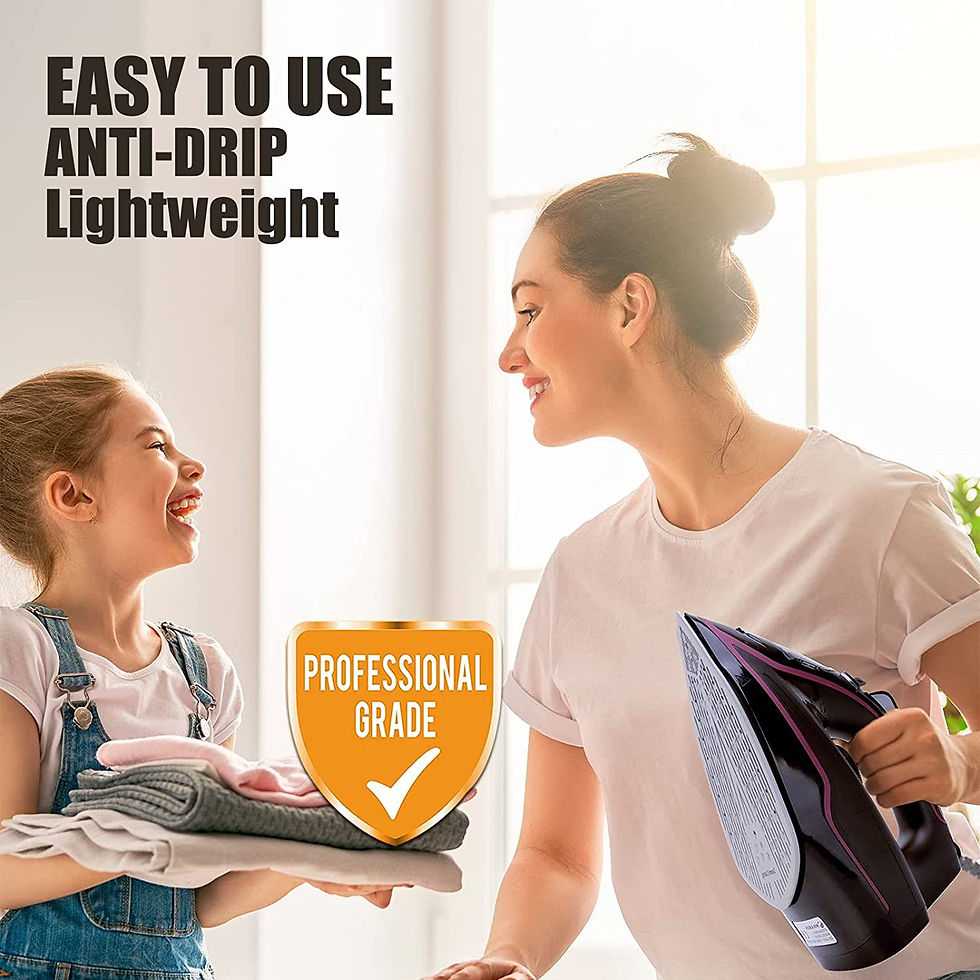 Miniatura: Carniway Steam Iron for Clothes, Professional Grade 1800W Rapid Even Heat, Ligh