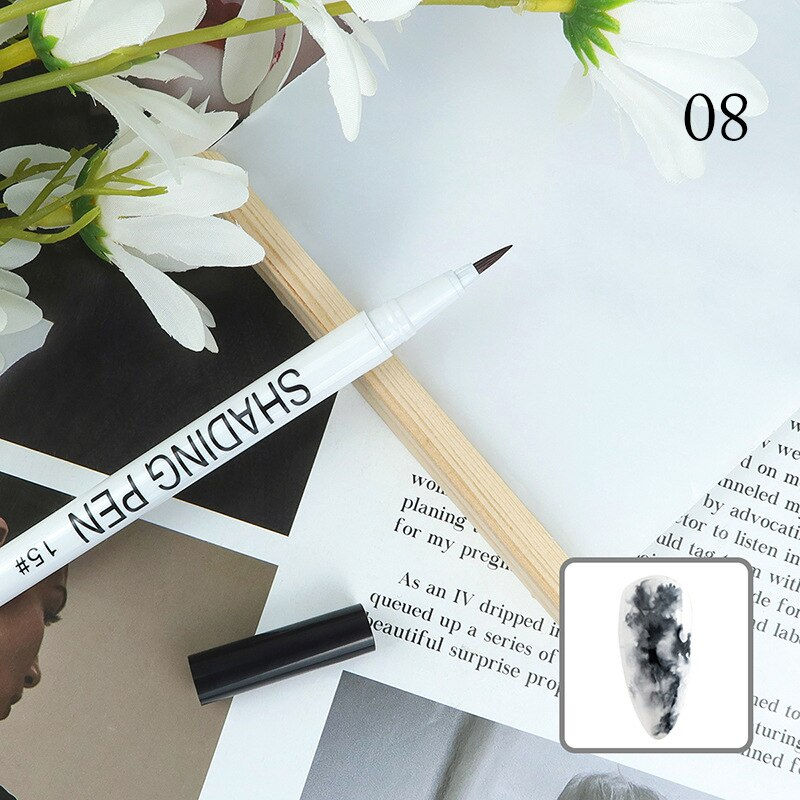 Thumbnail: 1Pc Waterproof Nail Art Graffiti Pen Abstract Lines Flower Sketch Drawing Nail 