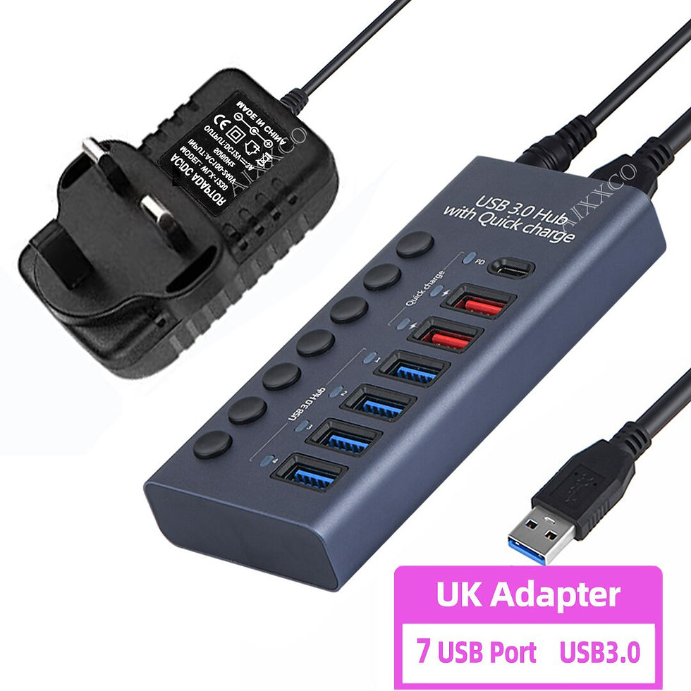 Thumbnail: 10 Ports USB3.0 Splitter Computer Extender USB HUB 2.4A Fast Charging PD Port E