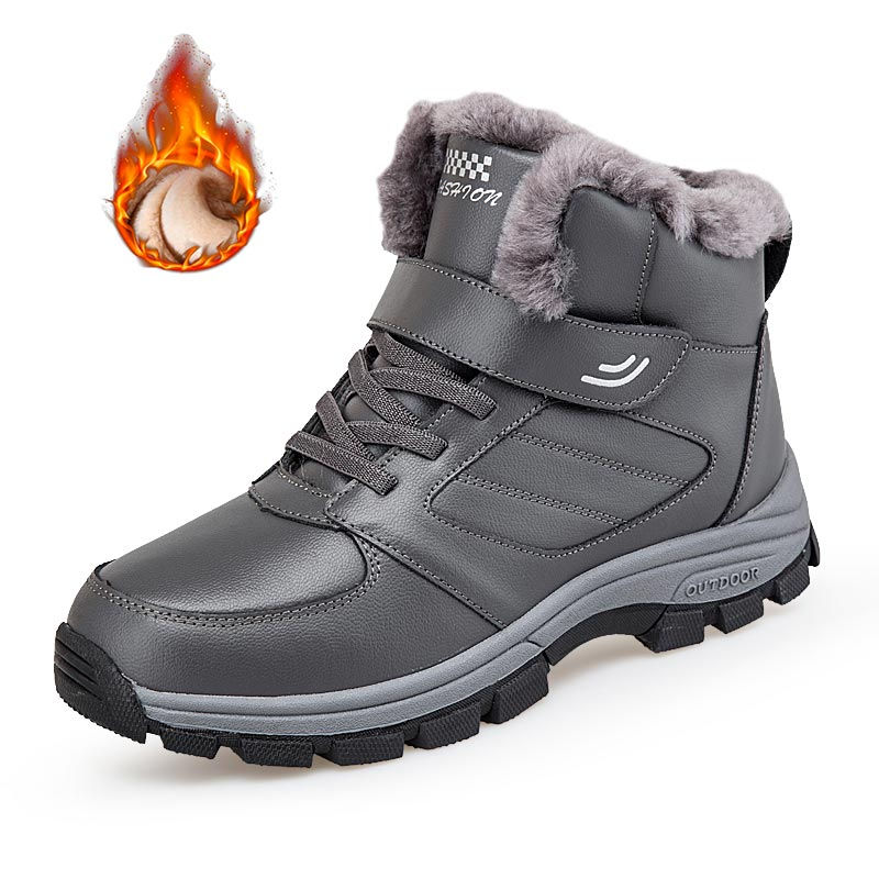 الصورة المصغرة: Nine o'clock Winter Couple Casual Boots Stylish Leather High-top Sneaker For Me