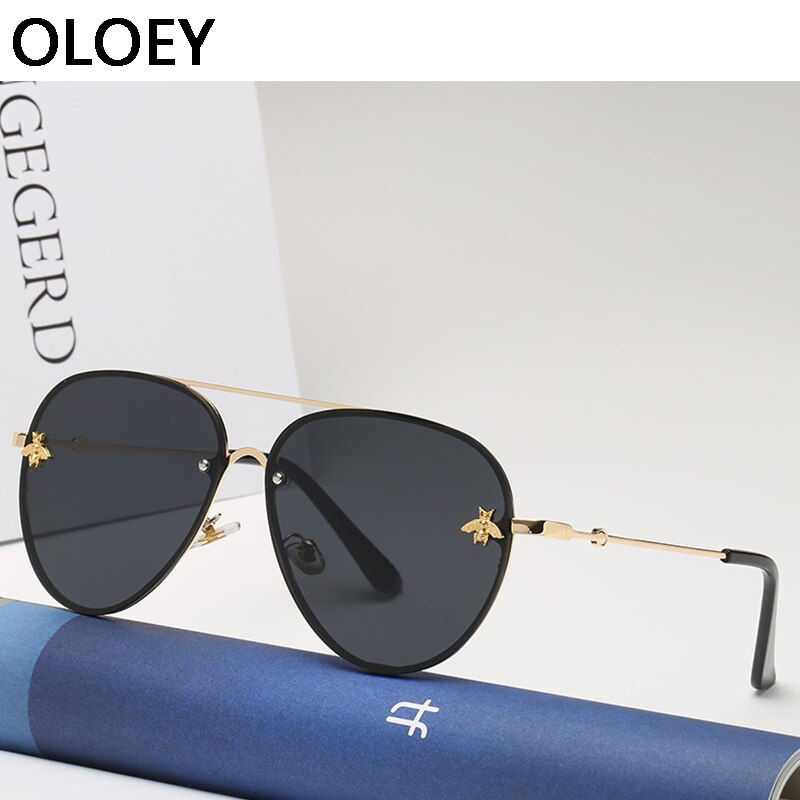 Thumbnail: Luxury Bee 2022 Pilot Sunglasses Women Fashion Shades Metal Frame Vintage  Bran