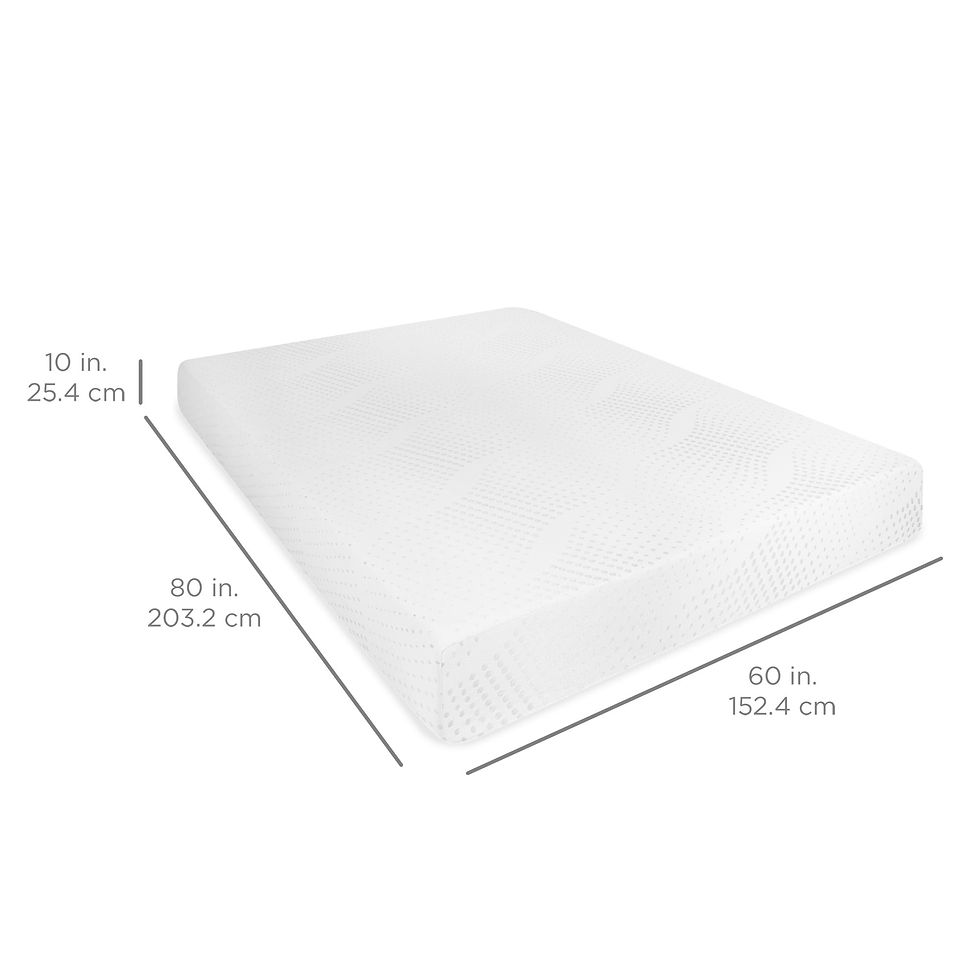 Miniatura: Best Choice Products 10in Queen Size Dual Layered Memory Foam Mattress w/ Certi